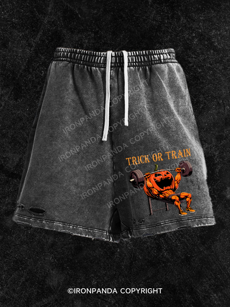 Trick or train Washed Gym Shorts