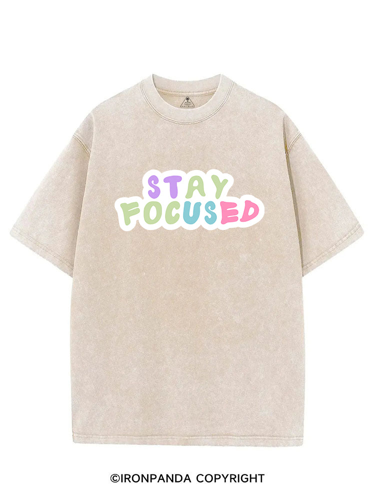 STAY FOCUSED GYM VIBE VINTAGE GYM SHIRT