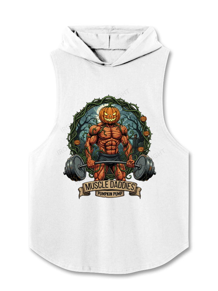 Pumpkin Pump Muscle Daddies Hooded Tank