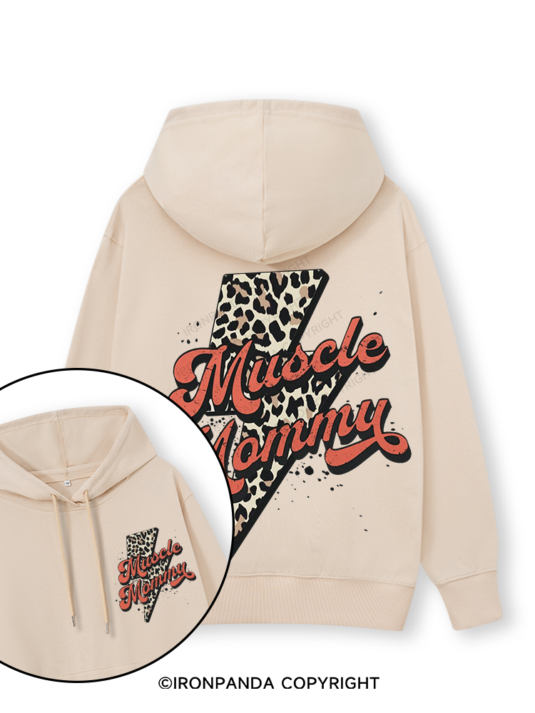 Retro Muscle Mommy Double-Sided Printed Classic Gym Hoodie