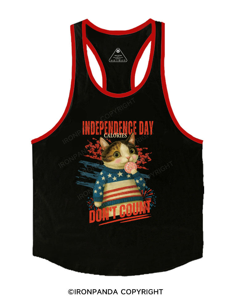 INDEPENDENCE DAY CALORIES DON'T COUNT Stringer Gym Vest