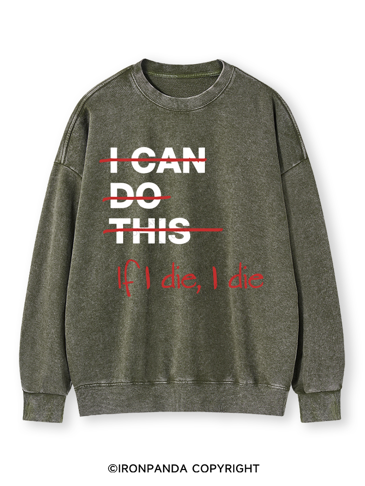 IF I DIE I DIE Washed Sweatshirt