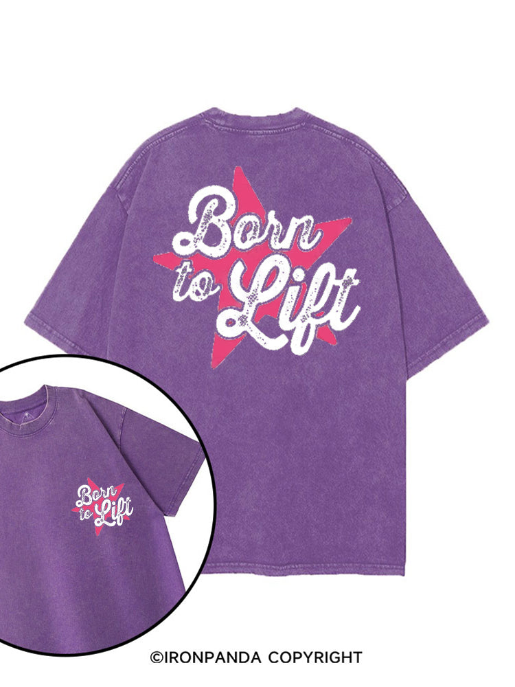 BORN TO LIFT printed Gym Shirt