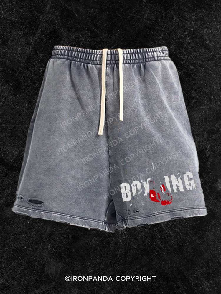 Boxing Washed Gym Shorts