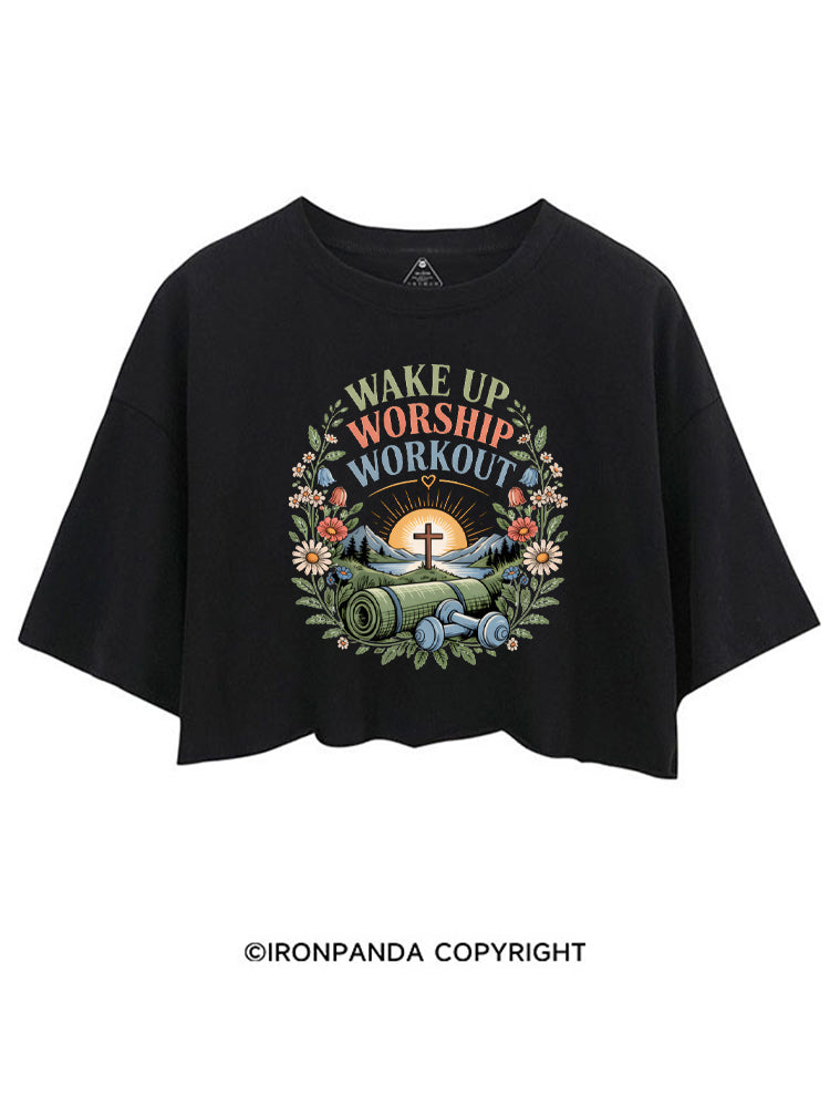 Wake Up Worship Workout Worship CROP TOPS