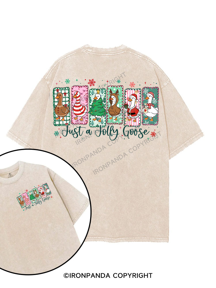 JUST A JOLLY GOOSE printed Gym Shirt