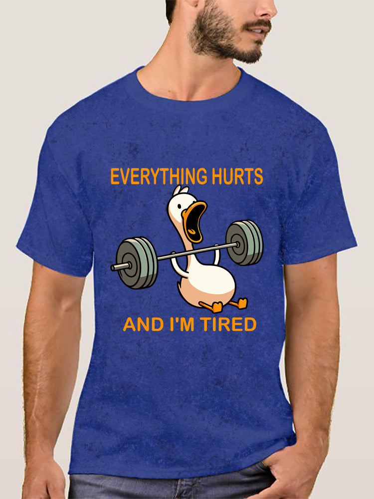 Everything Hurts and I'm Tired Washed Gym Shirt