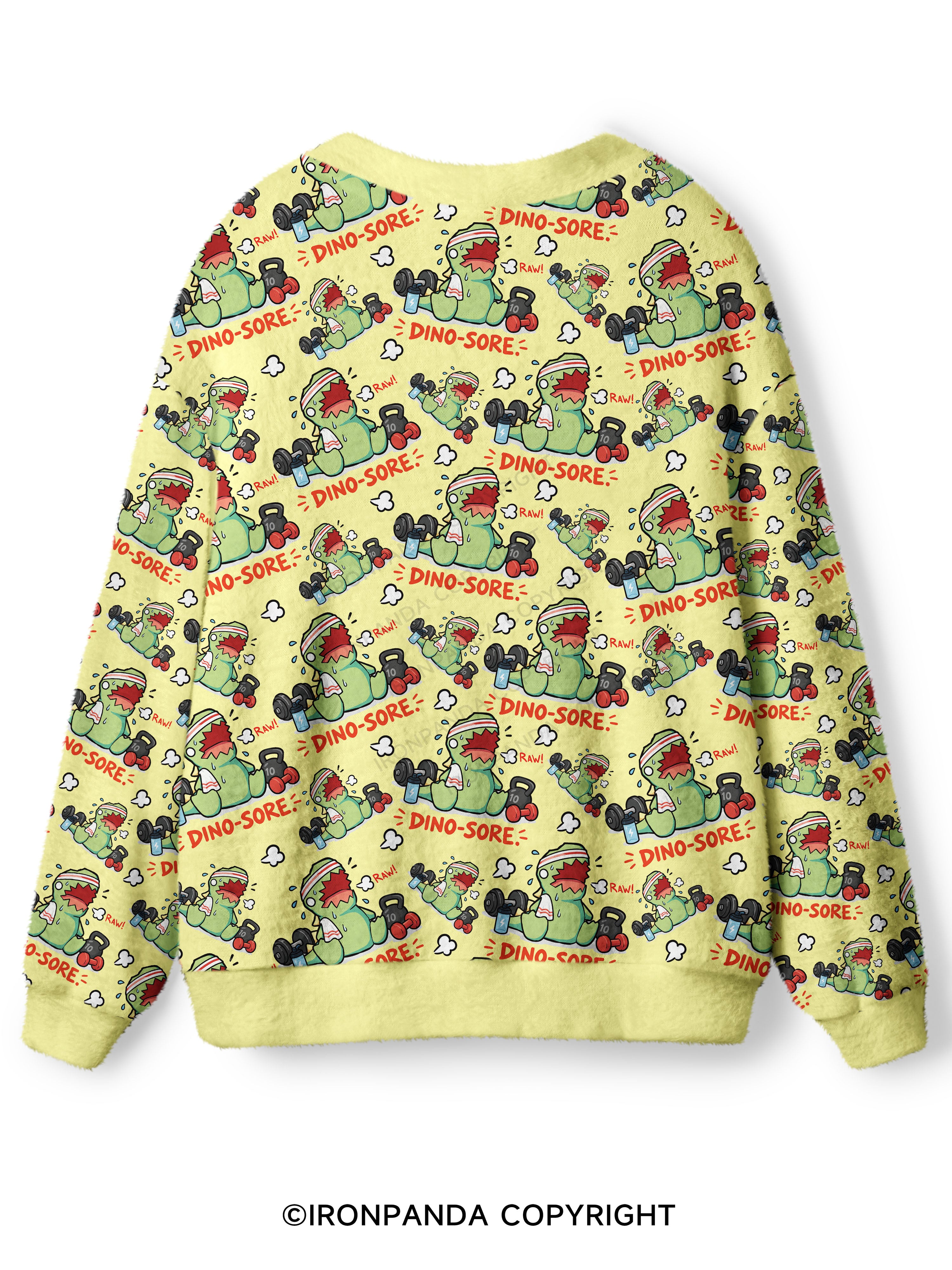RAW! DINO-SORE Ugly Cardigan Sweater