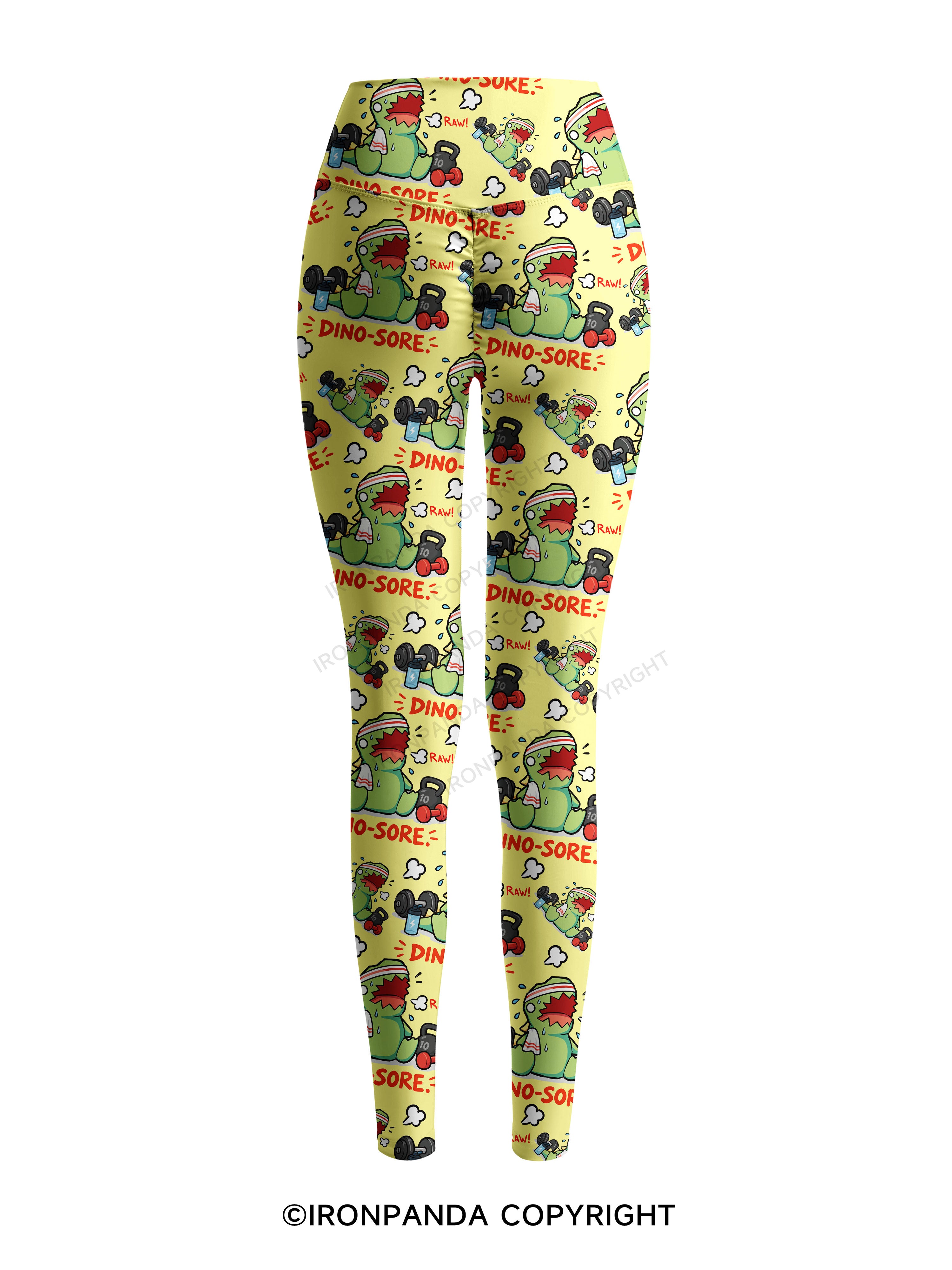 RAW! DINO-SORE Printed Yoga Pants