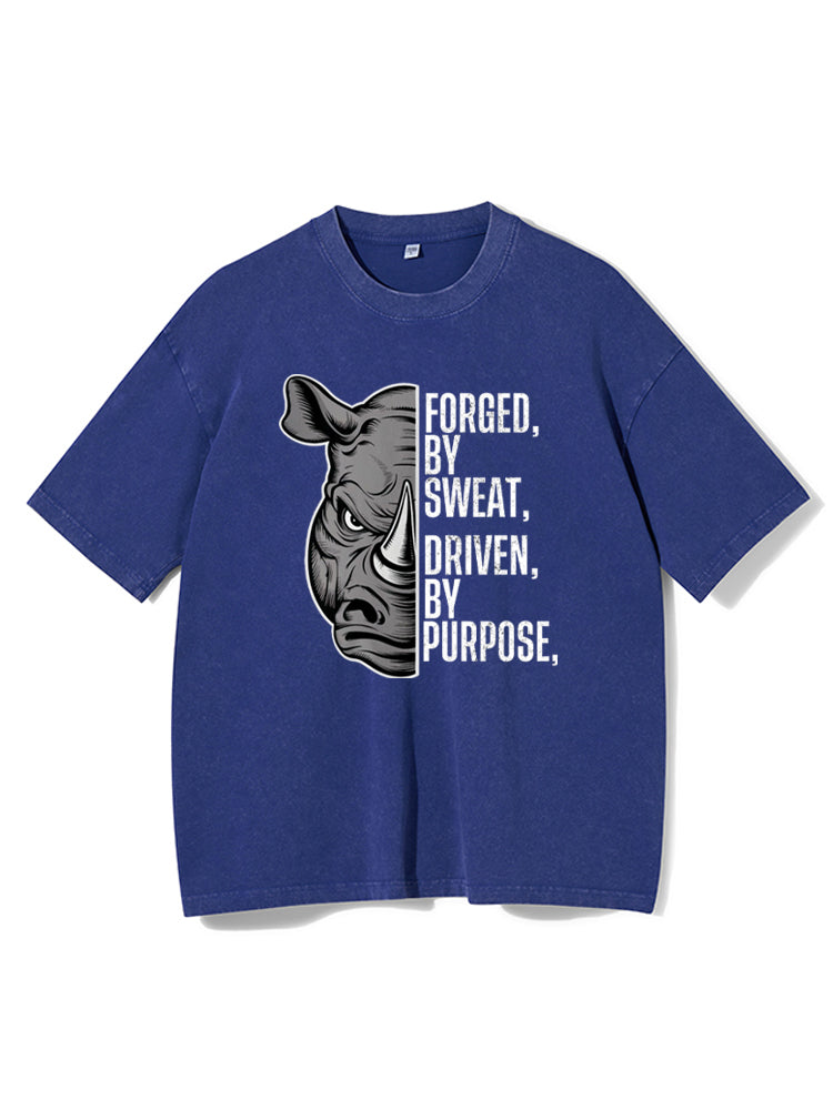 Forged By Sweat Driven By Purpose Washed Gym Shirt