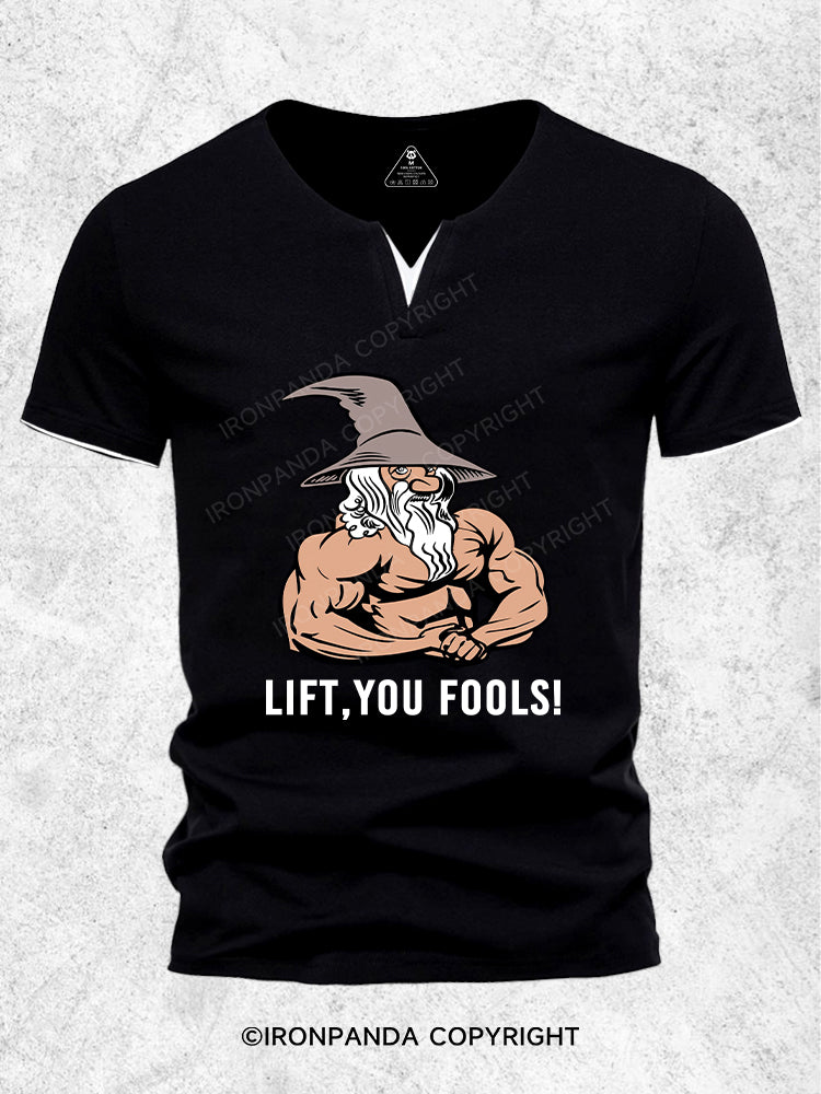 Lift You Fool Men's Workout V-Neck Shirt
