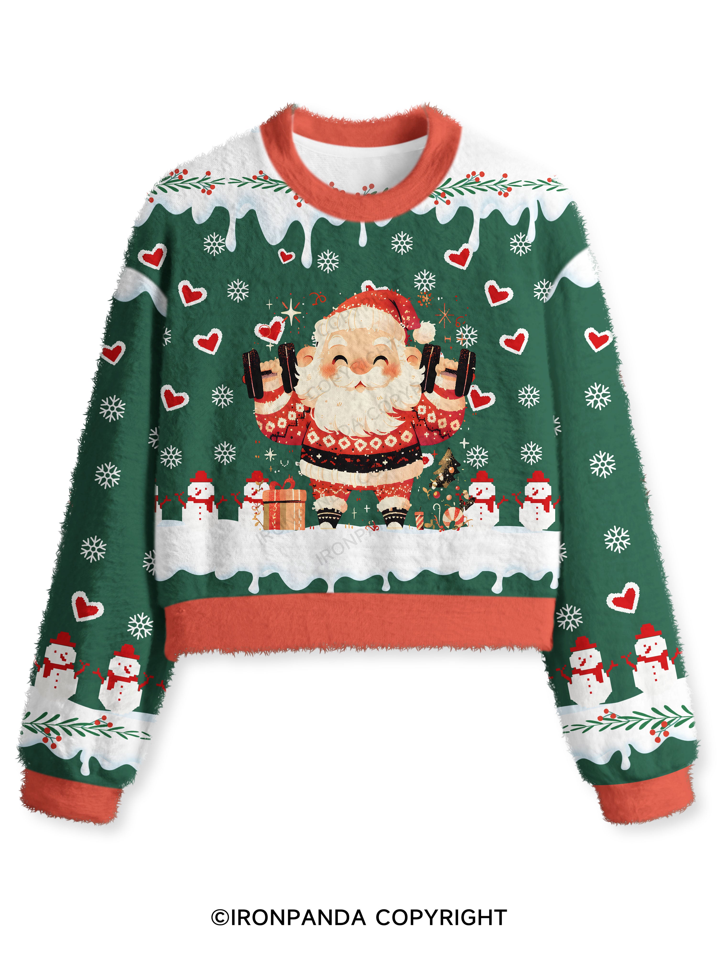 Merry Gainsmas Fuzzy Fleece Crop Sweater