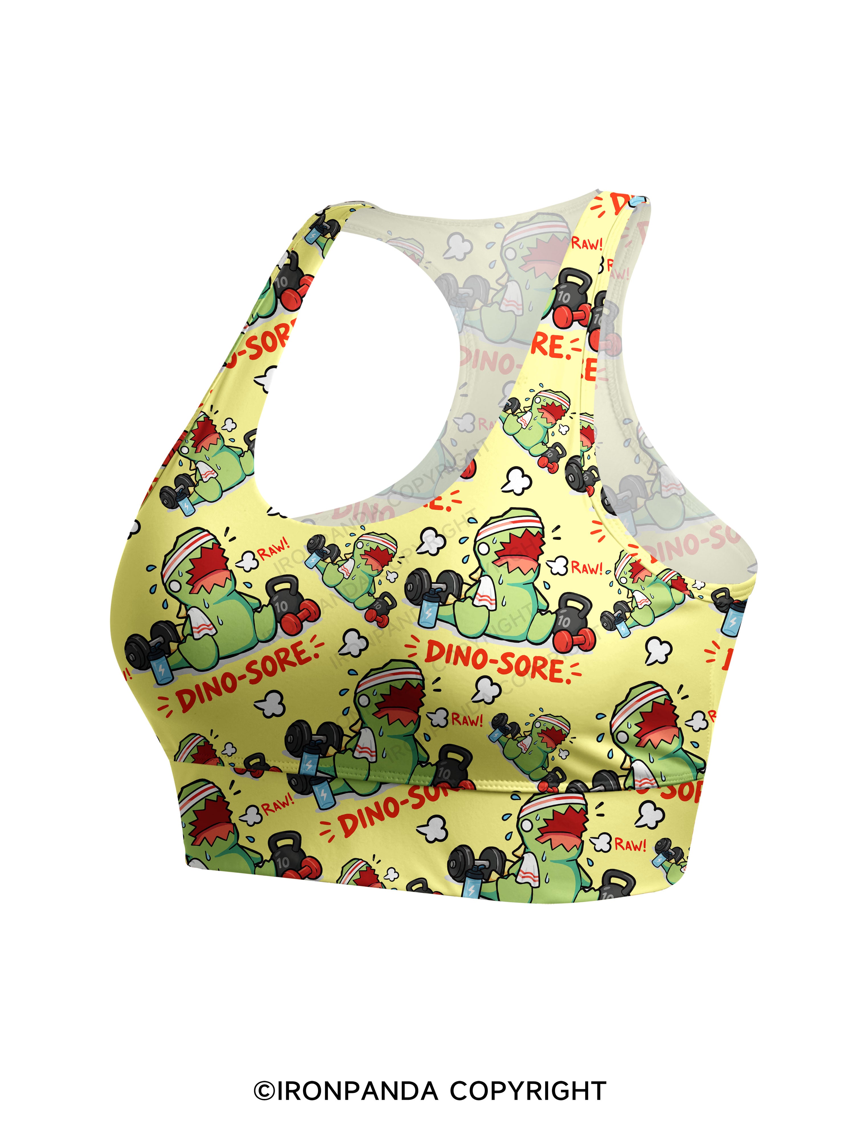 RAW! DINO-SORE Racerback Sports Bra