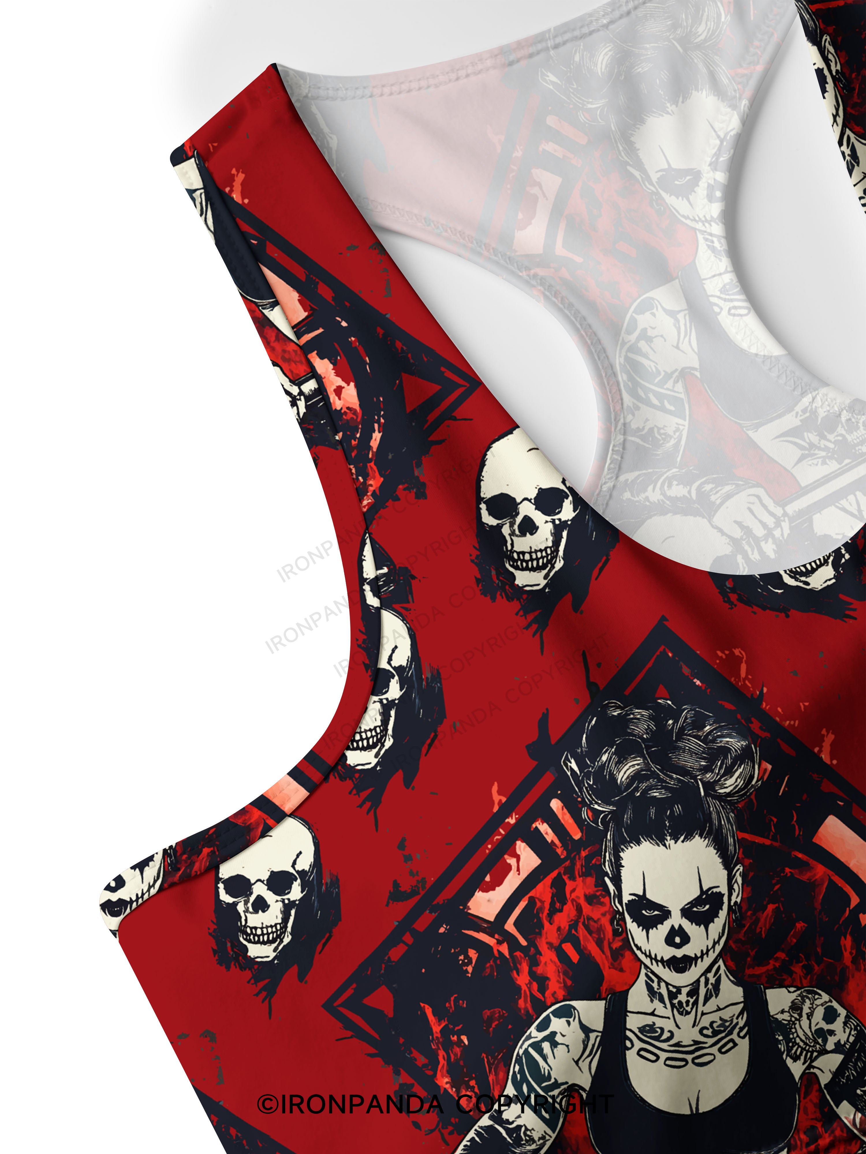 HEAVY LIFTS, DARK VIBES Racerback Sports Bra