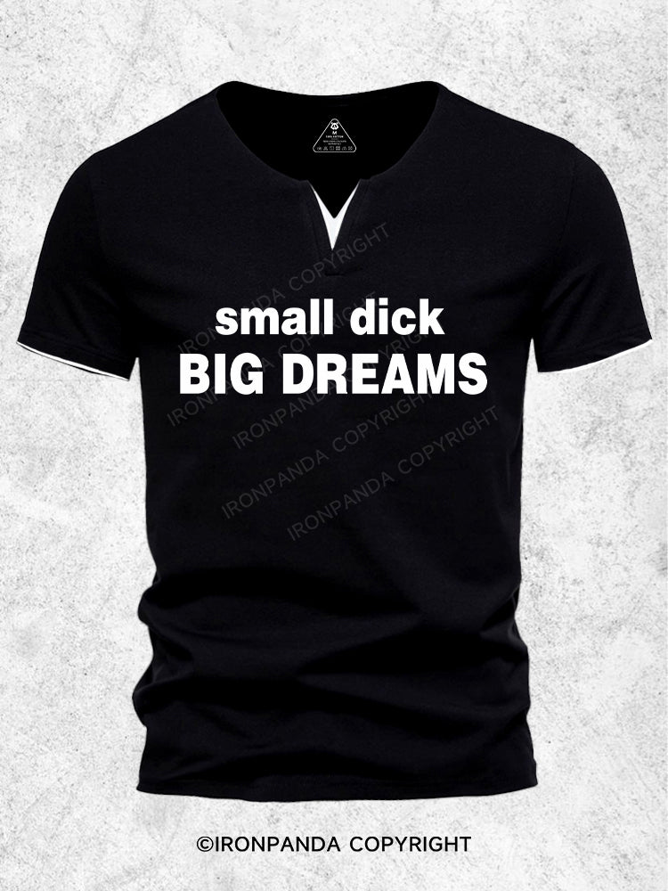 Small dick, big dreams Men's Workout V-Neck Shirt