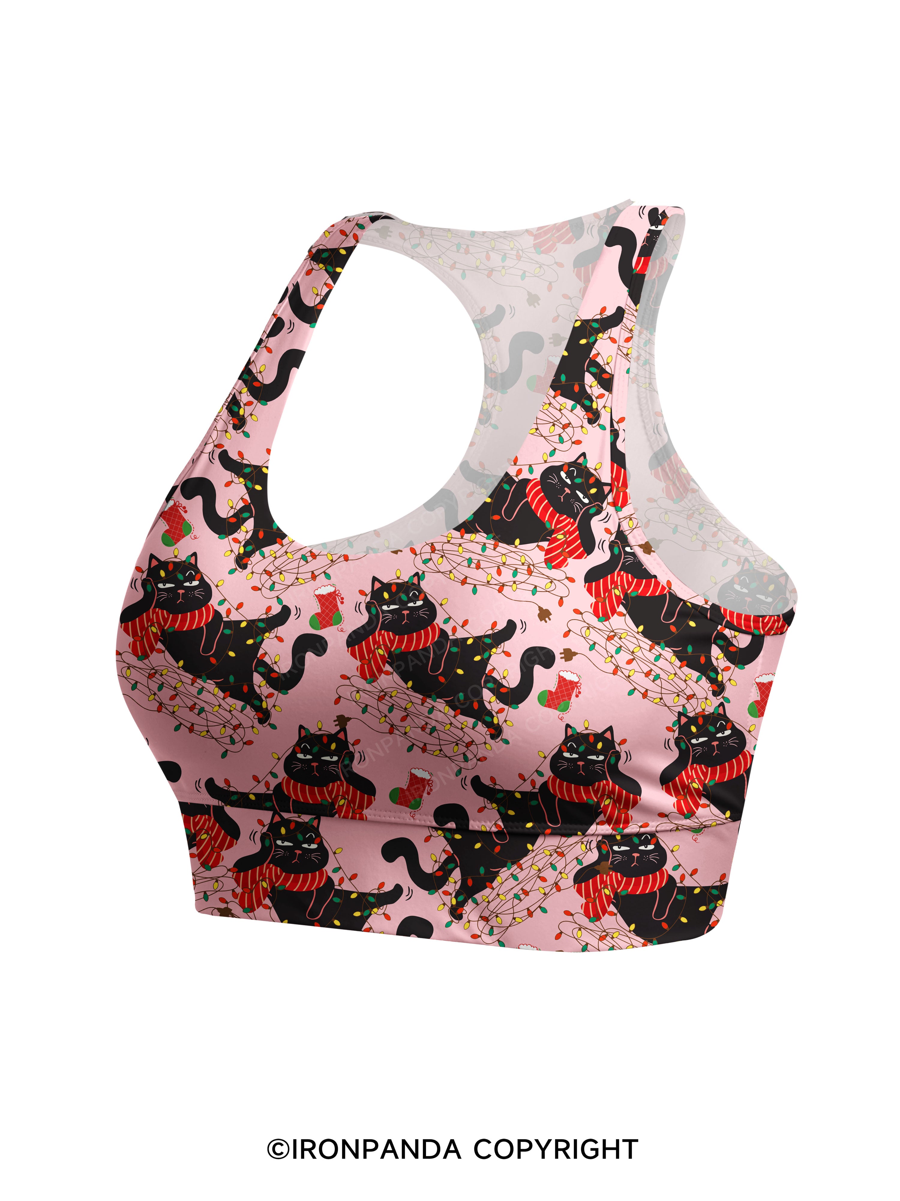 IT'S FINE I'M FINE EVERYTHING IS FINE Racerback Sports Bra