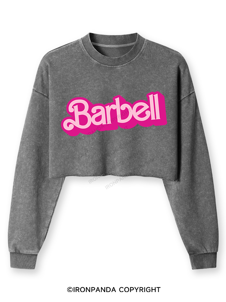 Barbell Washed Long-Sleeve Crop Top