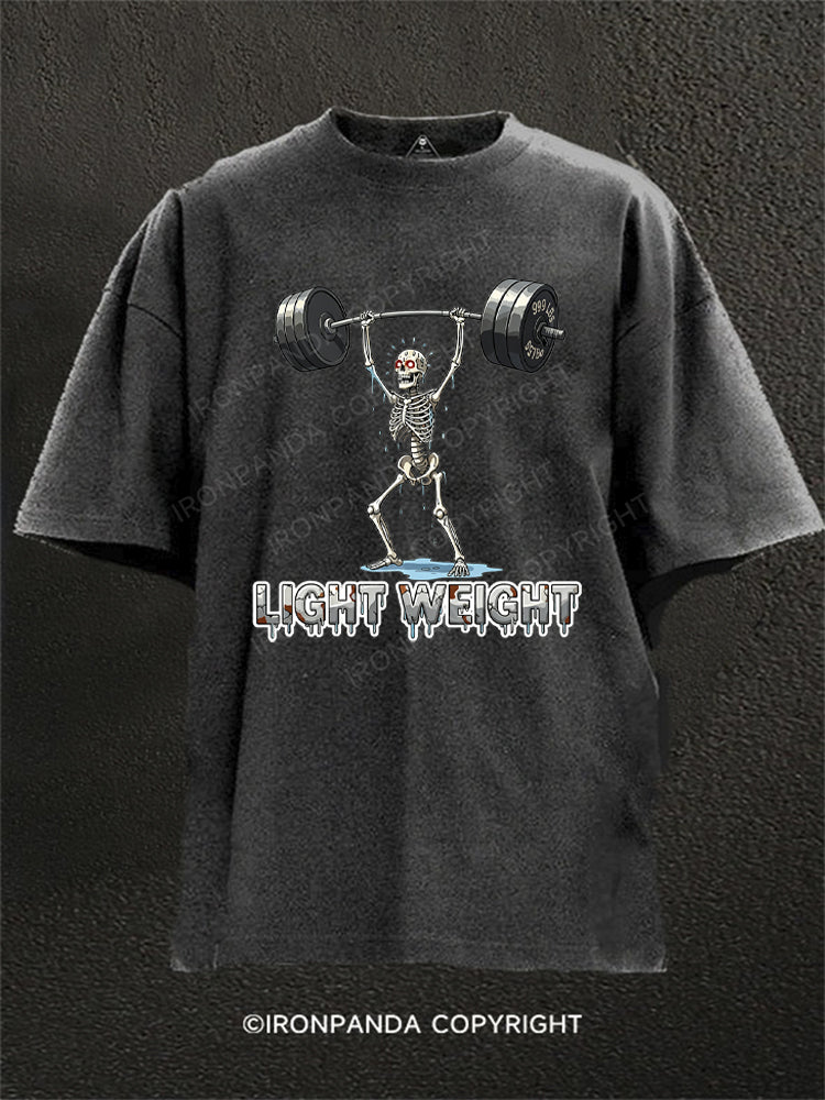 Light Weight Skeleton Washed Gym Shirt