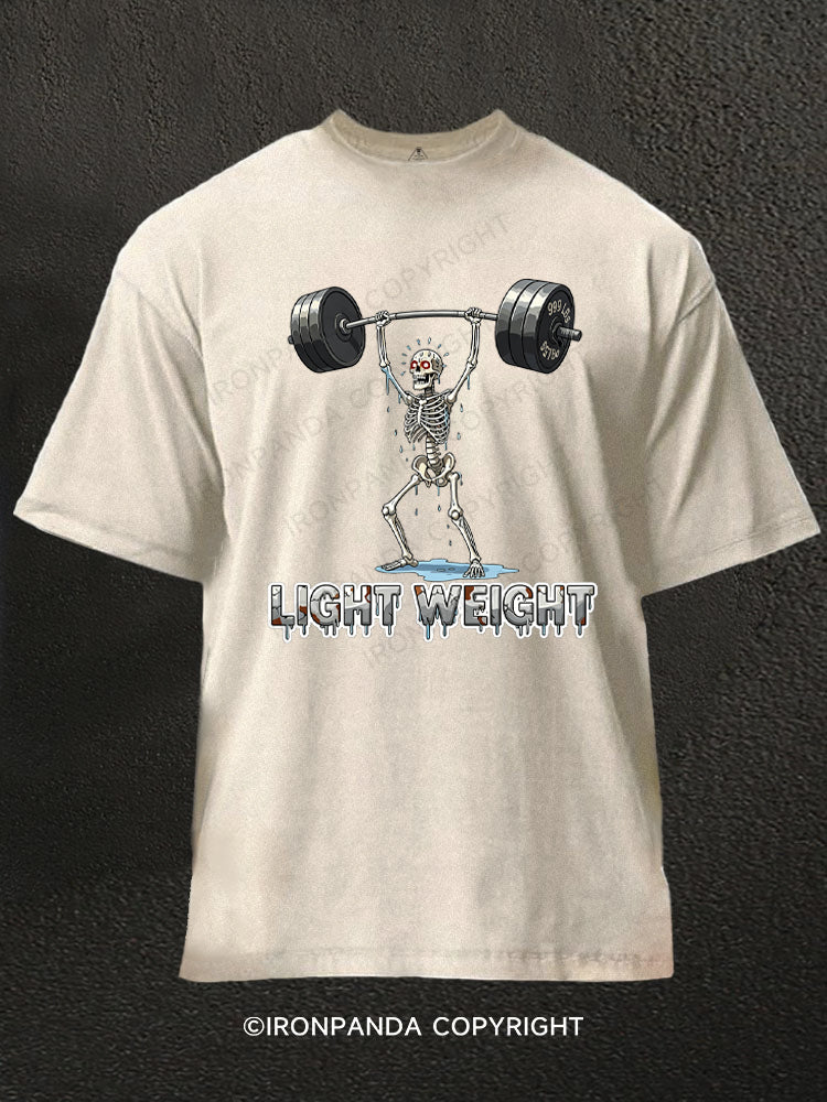 Light Weight Skeleton Washed Gym Shirt