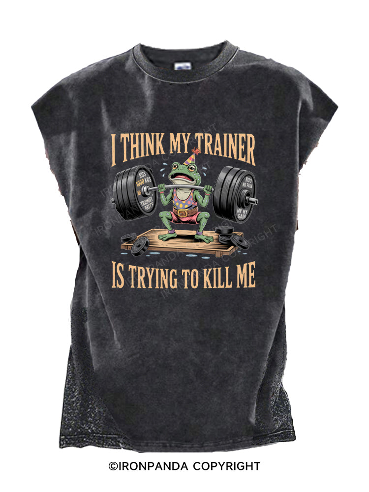 My Trainer Is Trying To Kill Me Funny Frog Cut Off Tank