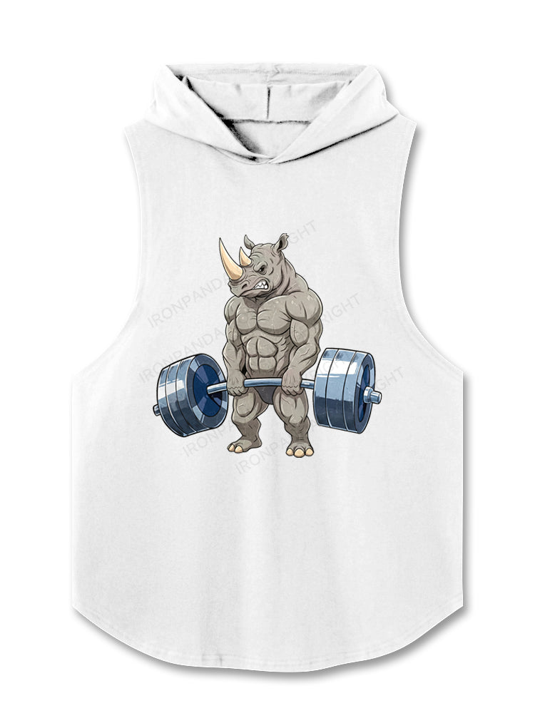 Muscular Rhino Deadlift Gym Hooded Tank
