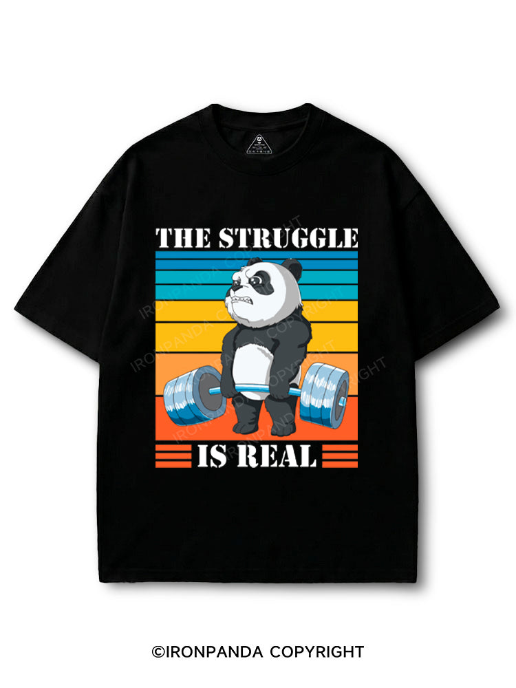 The Struggle is real Panda Weight Lifting COTTON PUMP COVER