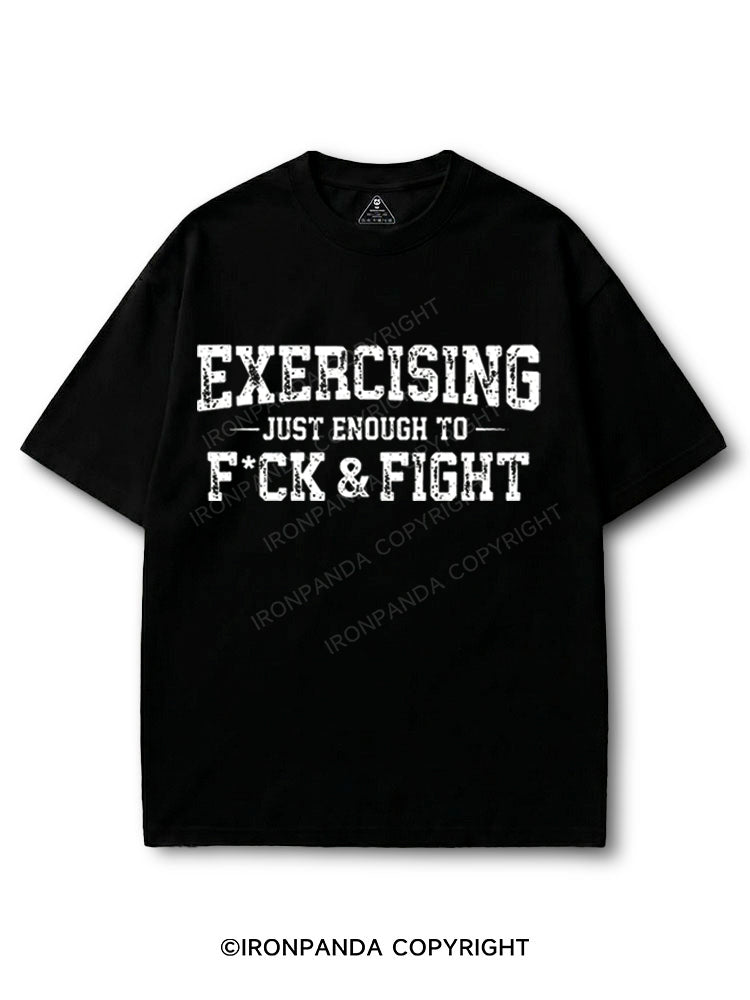 Exercising Just Enough To F**k & Fight COTTON PUMP COVER