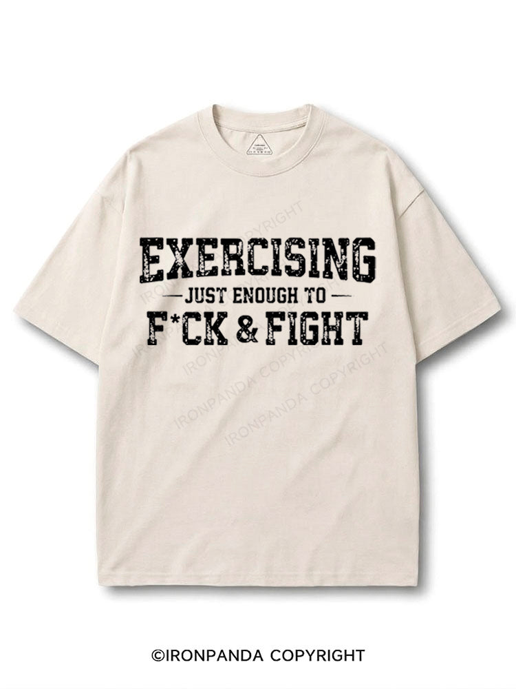 Exercising Just Enough To F**k & Fight COTTON PUMP COVER