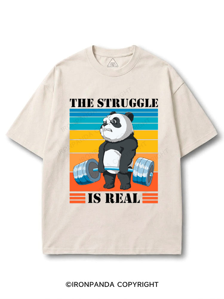 The Struggle is real Panda Weight Lifting COTTON PUMP COVER