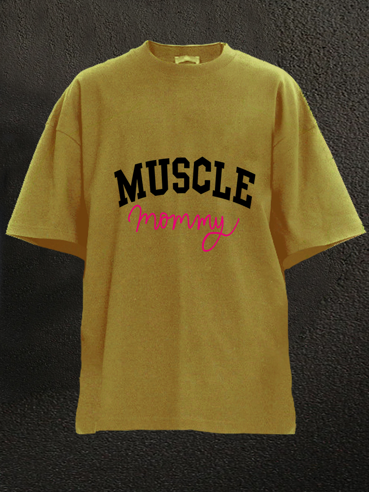 Muscle Mom WASHED GYM SHIRT