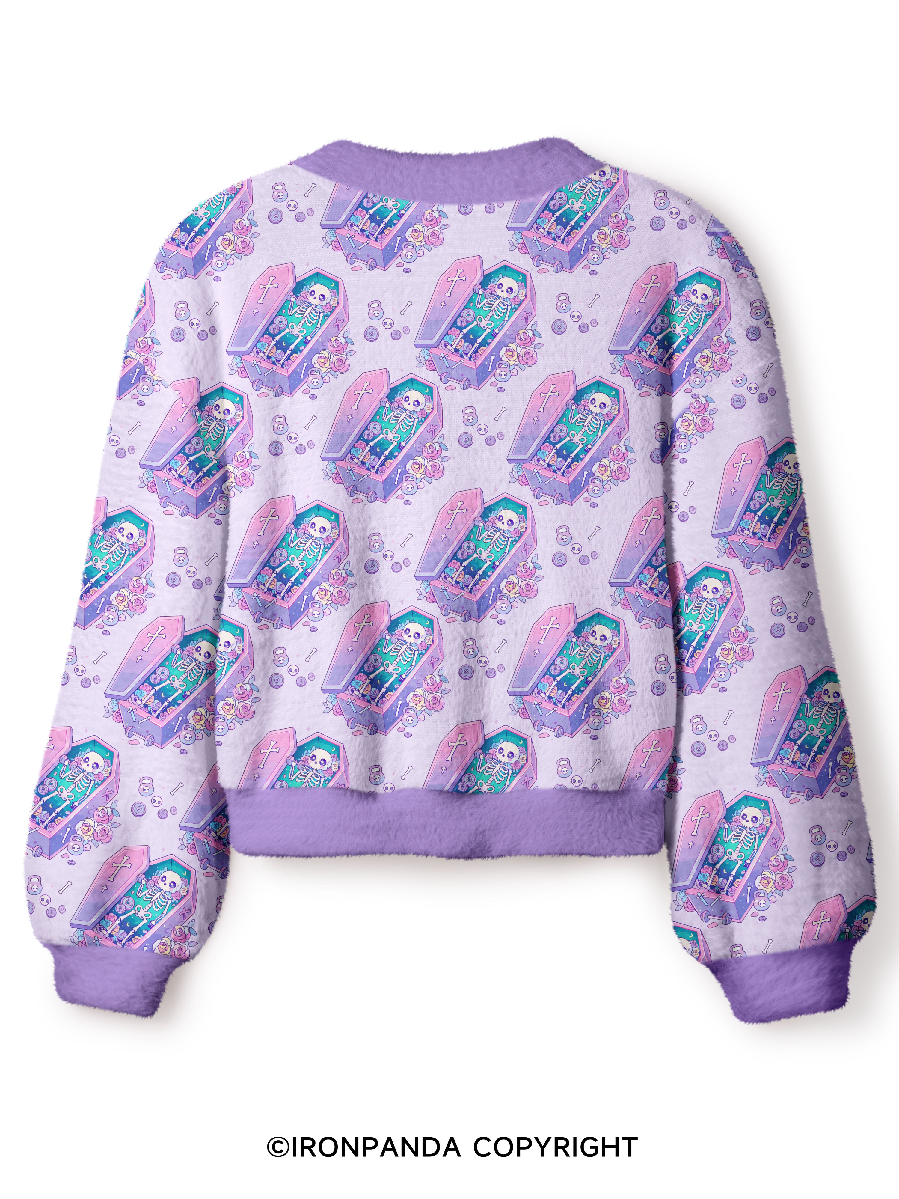 Dead Lifter Crop Ugly Cardigan Sweater