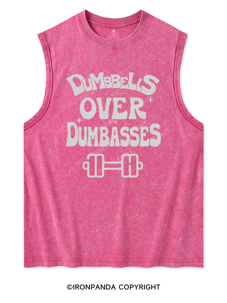DUMBBELLS OVER DUMBASSES Washed Tank