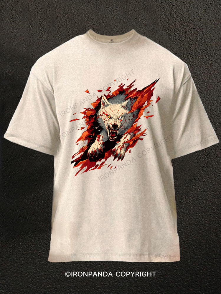 Wolf Breakthrough Washed Gym Shirt