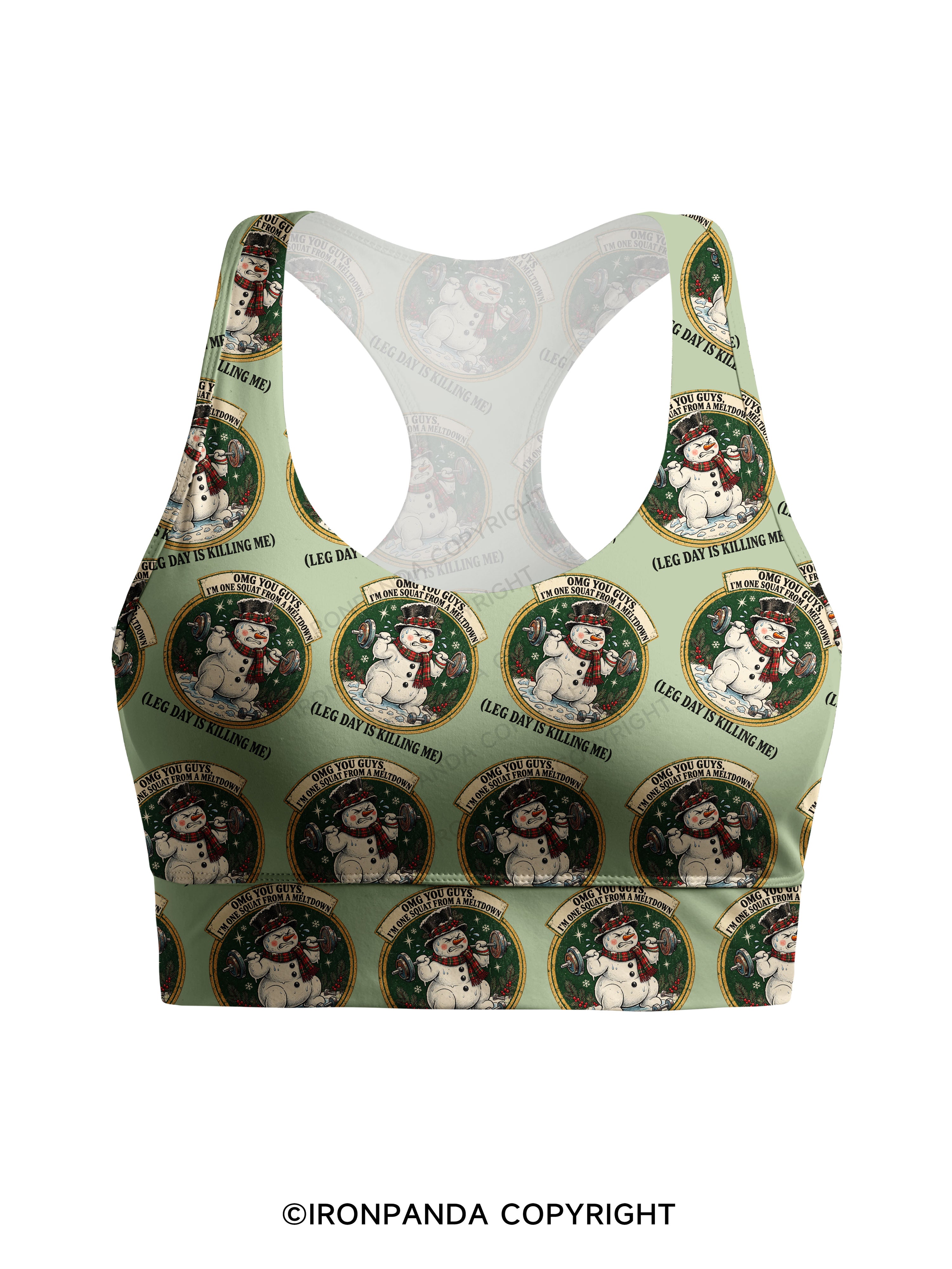 OMG YOU GUYS, I'M ONE SQUAT FROM A MELTDOWN (LEG DAY IS KILLING ME) Racerback Sports Bra