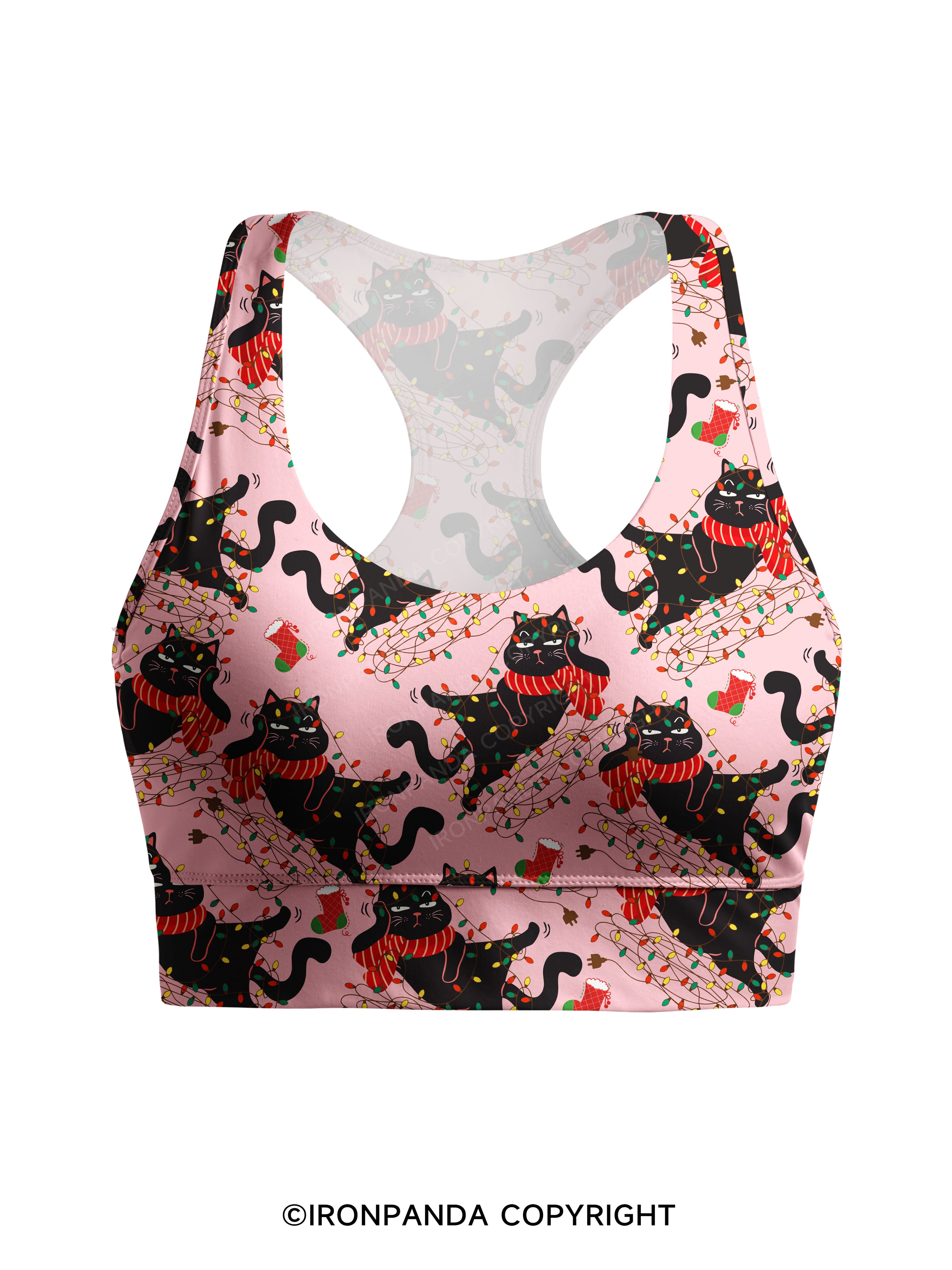 IT'S FINE I'M FINE EVERYTHING IS FINE Racerback Sports Bra