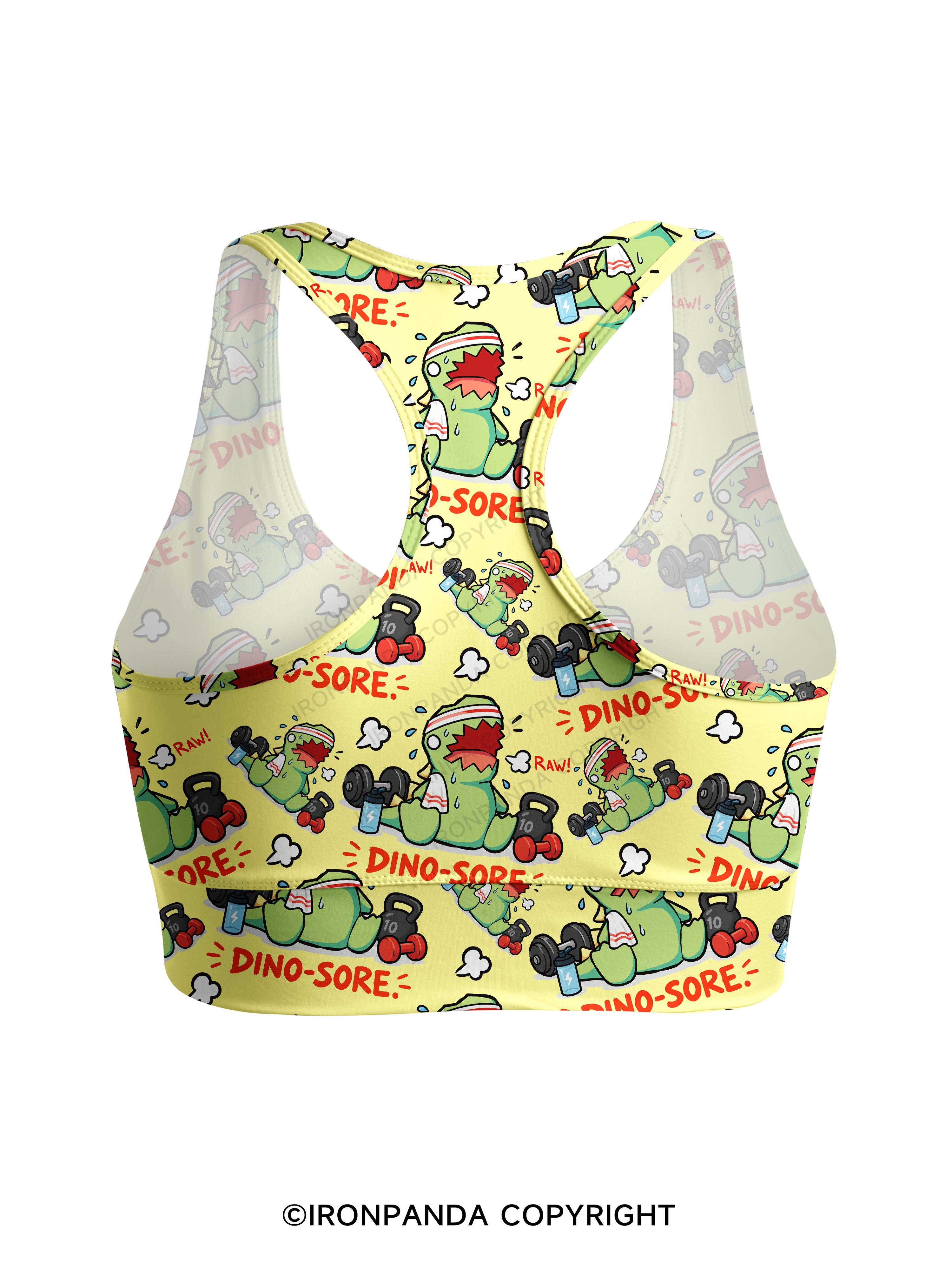 RAW! DINO-SORE Racerback Sports Bra