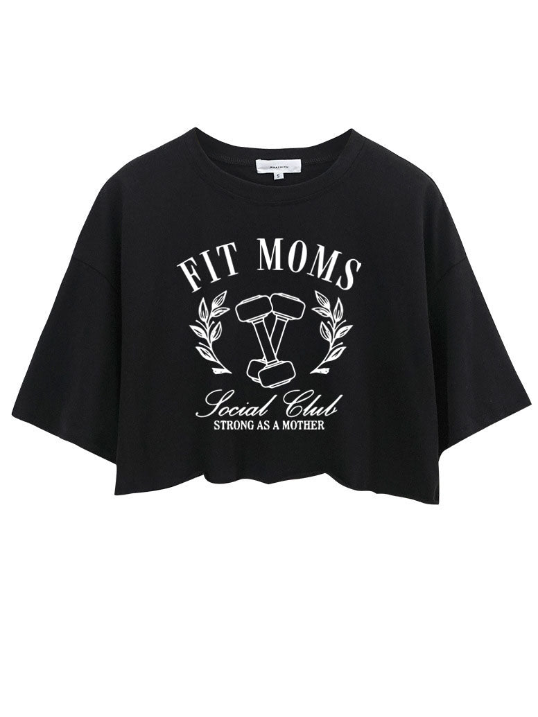 Fit Mom Social Club Crop Tops