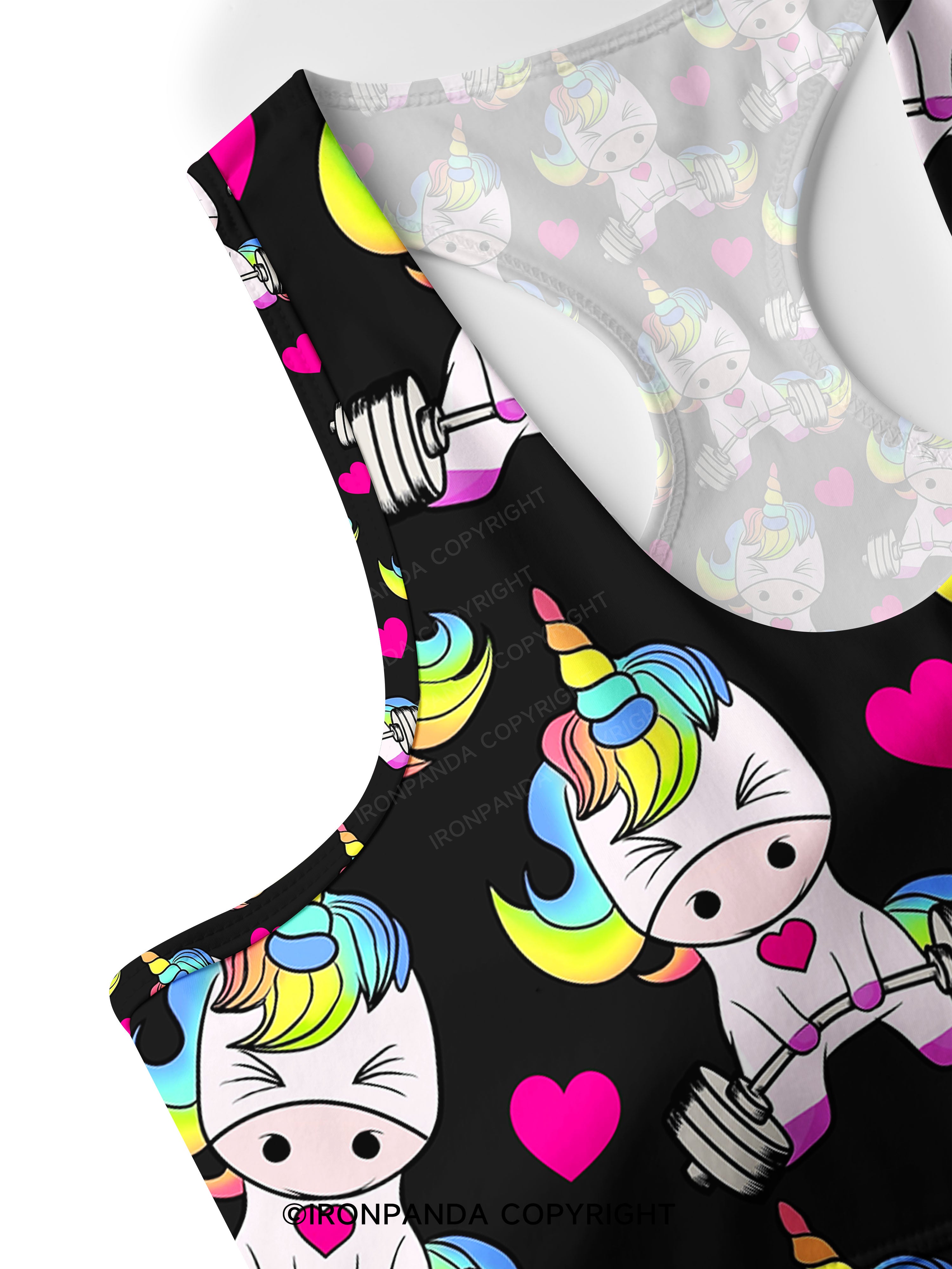 Deadlift Unicorn Racerback Sports Bra