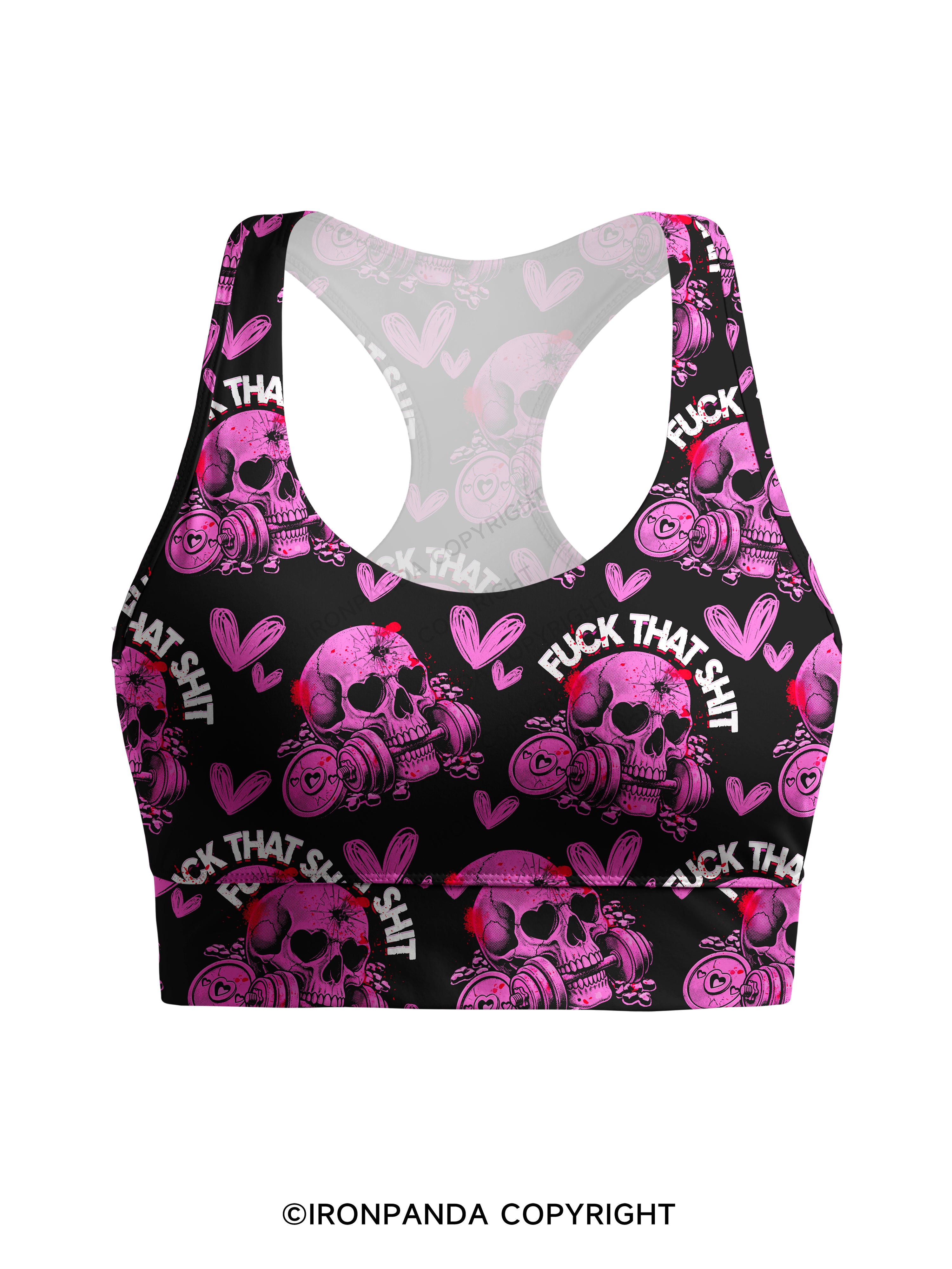 FUCK THAT SHIT Racerback Sports Bra