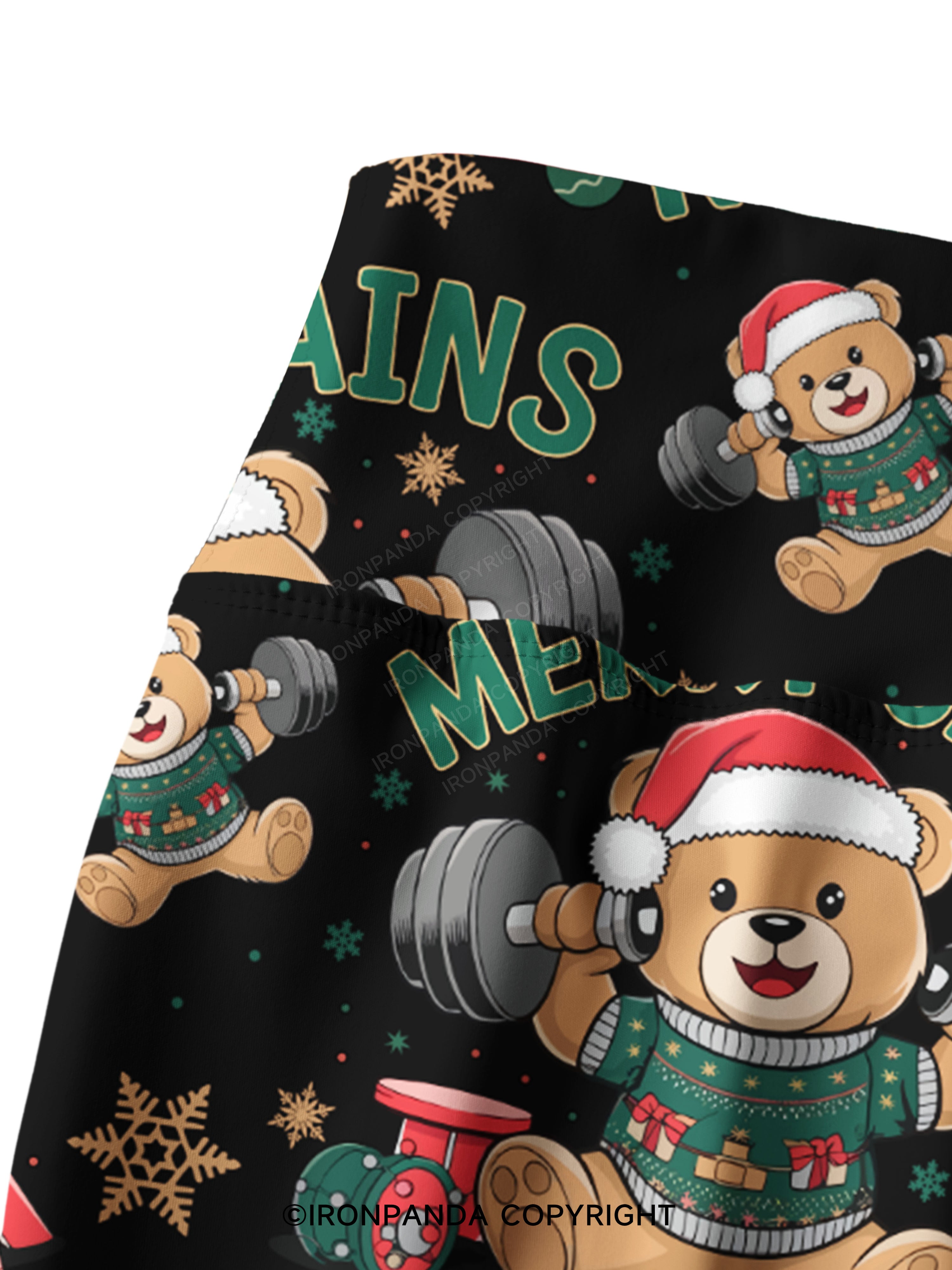 MERRY GAINS AND A HAPPY NEW REAR Printed Yoga Pants