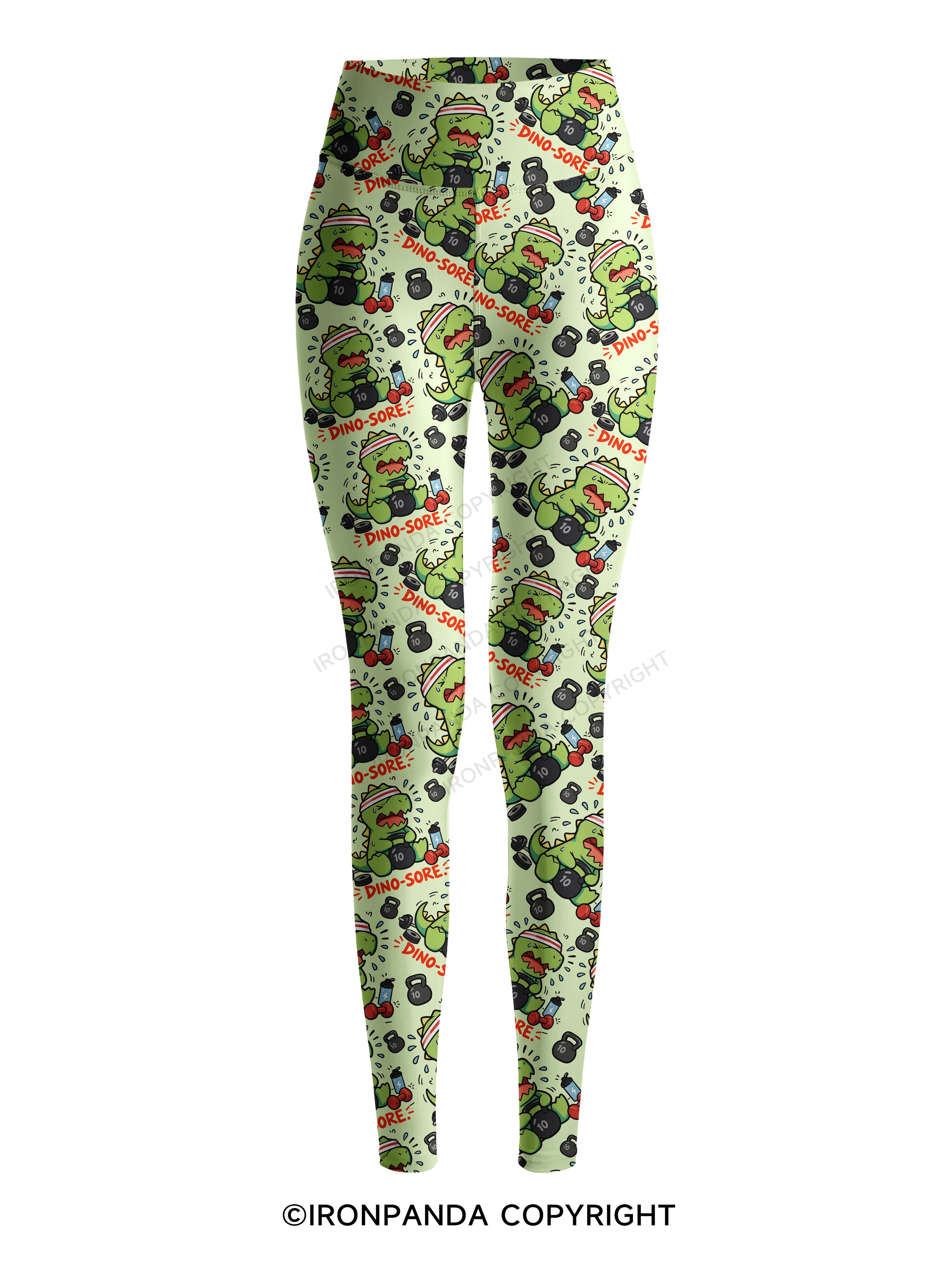 DINO-SORE Printed Yoga Pants