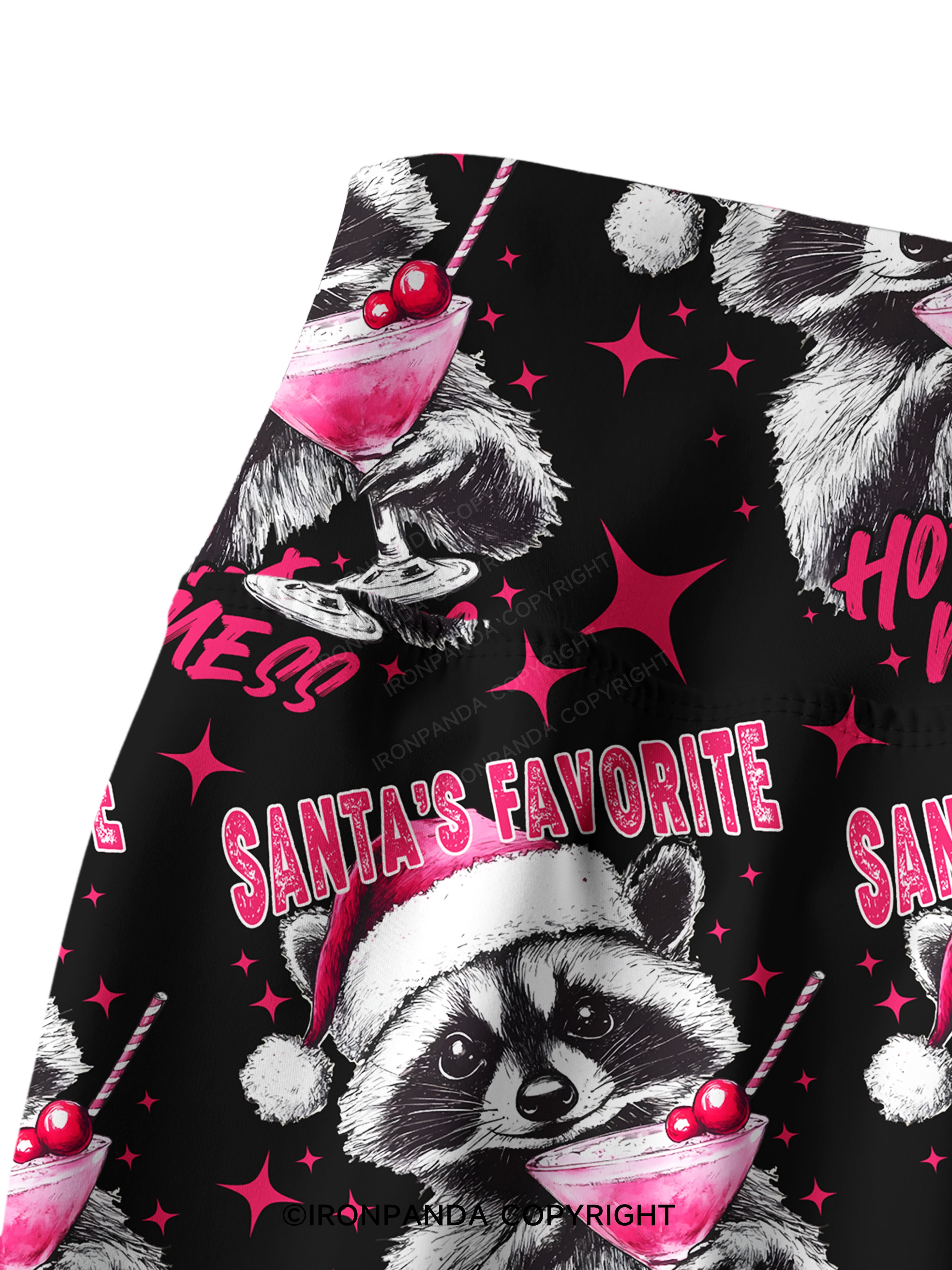 SANTA'S FAVORITE HOT MESS Printed Yoga Pants