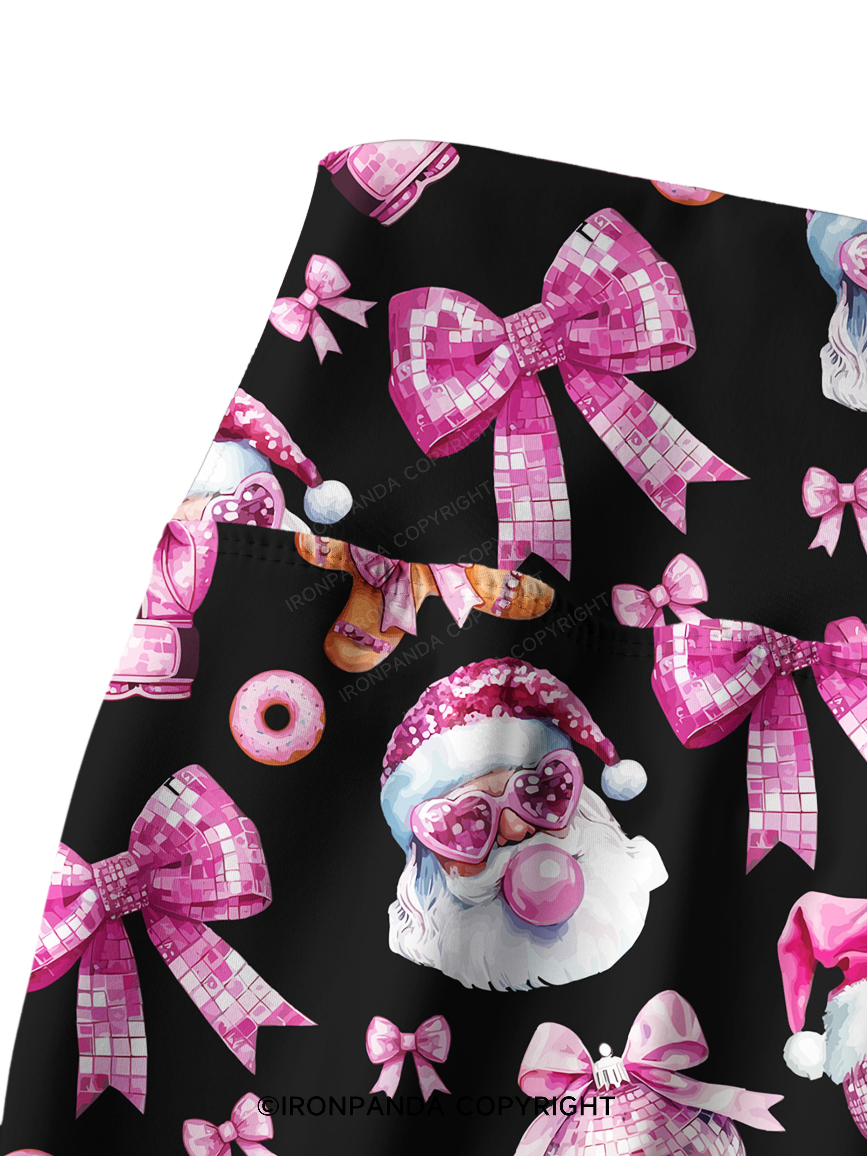 Holiday Hustle and Pink Glow Printed Yoga Pants
