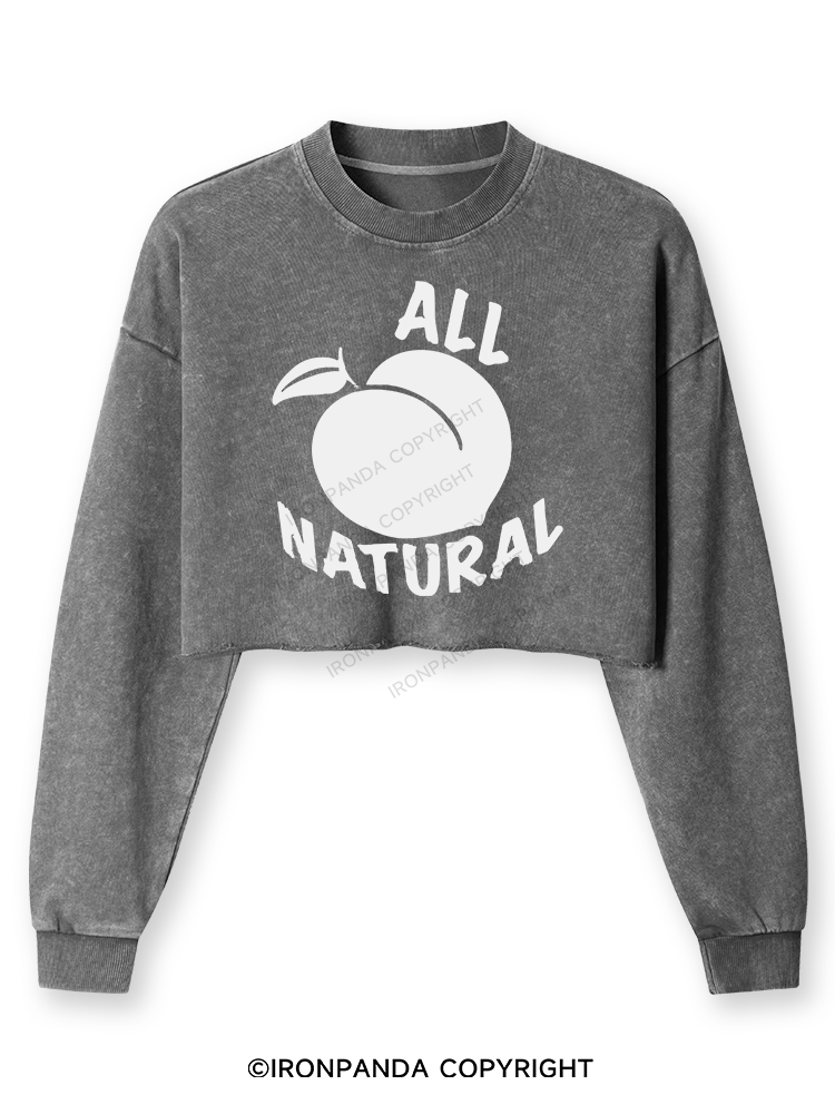 ALL NATURE Washed Long-Sleeve Crop Top