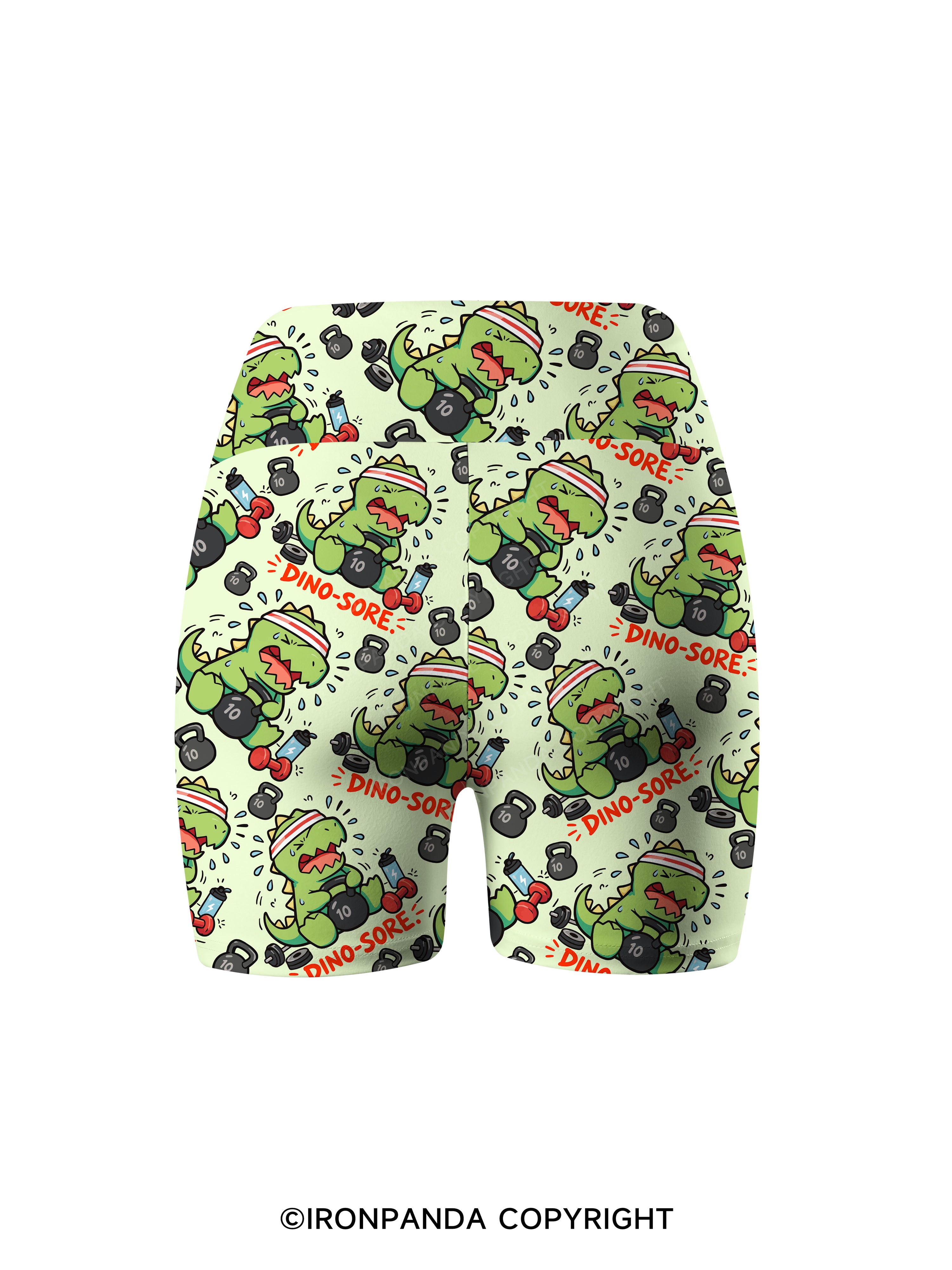 DINO-SORE Printed Yoga Cycling Shorts