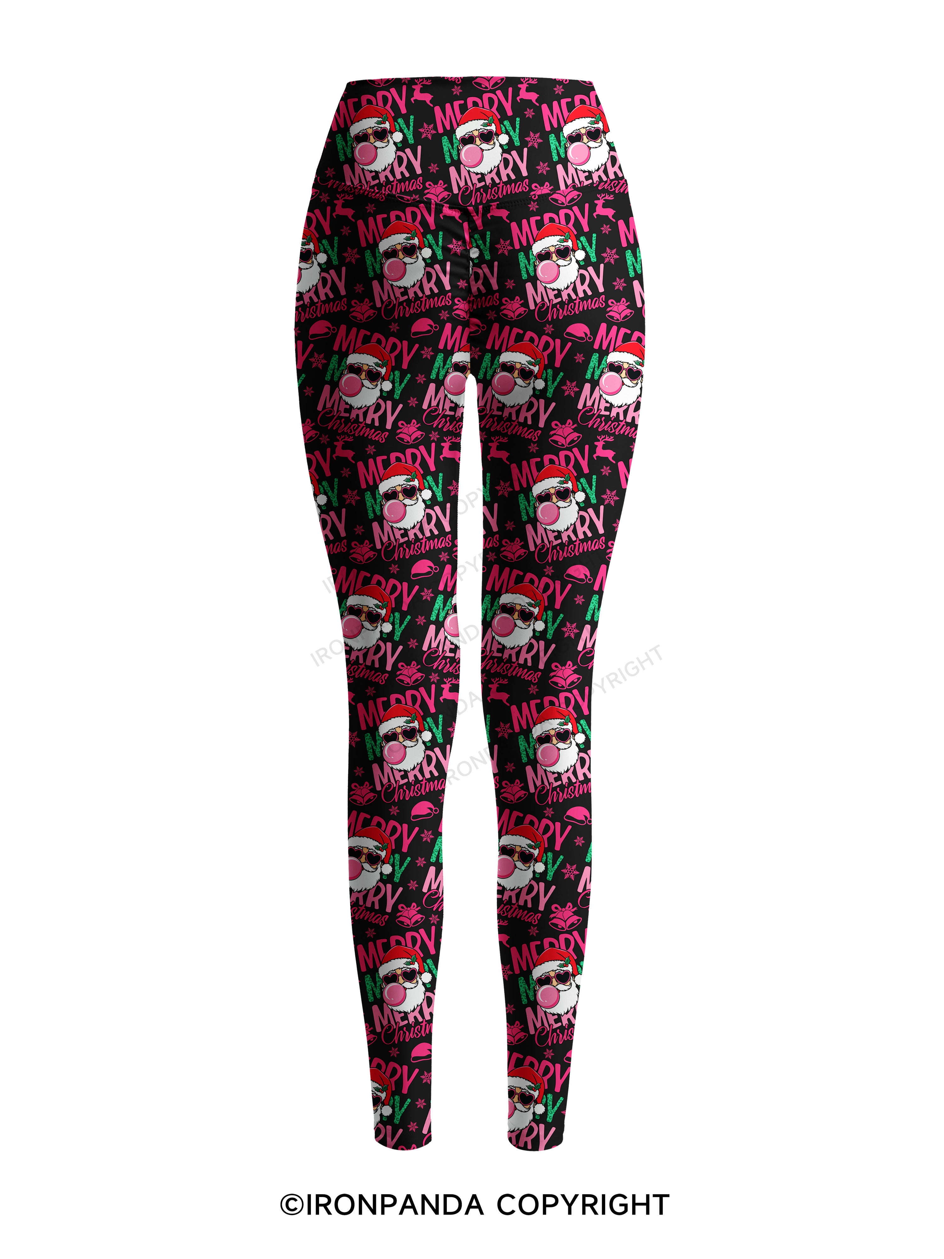 MERRY MERRY MERRY CHRISTMAS Printed Yoga Pants