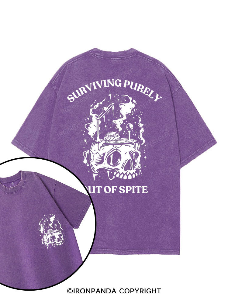 SURVIVING PURELY OUT OF SPITE printed Gym Shirt