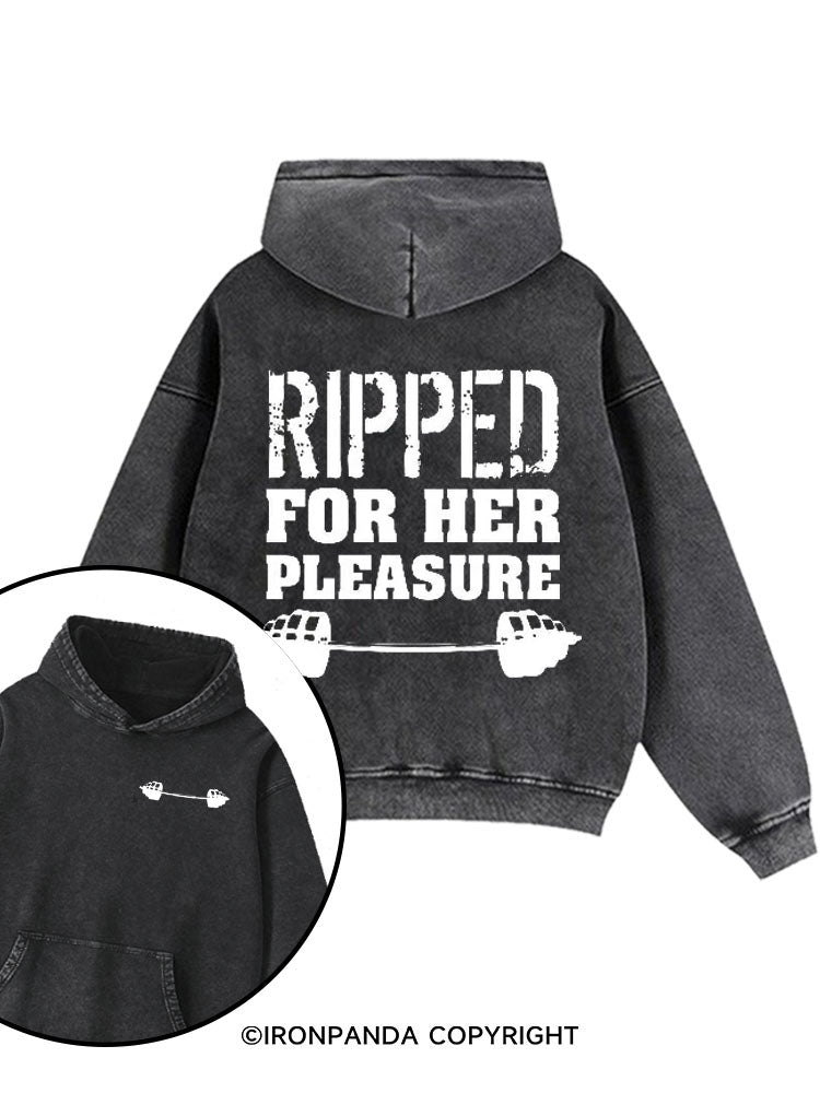 Workout  Printed Washed Gym Hoodie