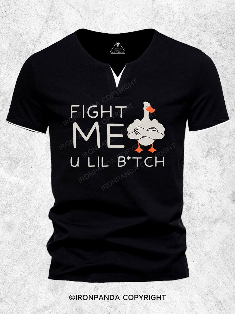 fight me u lil btch Men's Workout V-Neck Shirt