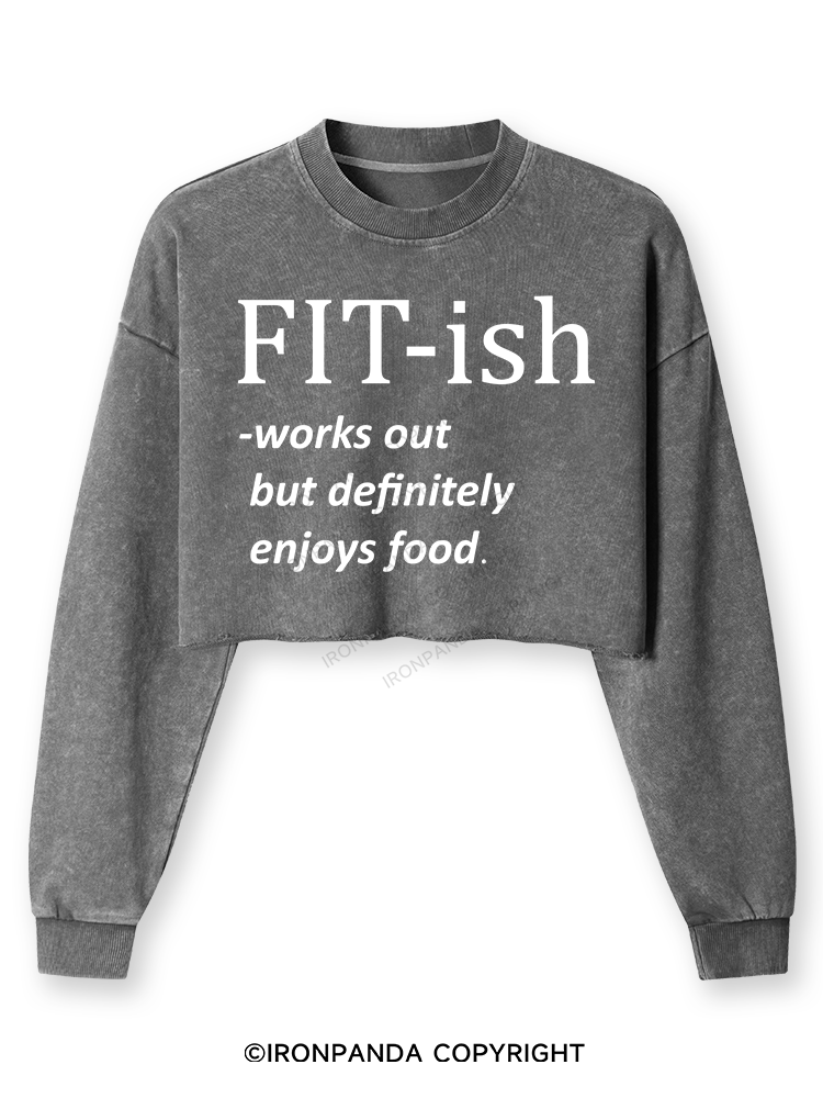 FIT-ISH Washed Long-Sleeve Crop Top